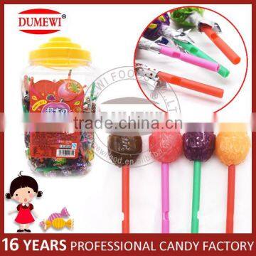 Assorted Fruity Sweet Hard Pops Candy Big Whistle Lollipop Candy