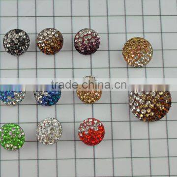 colorful metal glass crystal rhinestone shank buttons