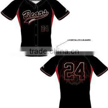 Hongen apparel Full Dye Sublimation Polyester Baseball Jersey/sportswear/wear