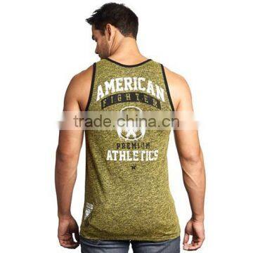 Men 's Bodybuilding Contrast Rib Tank photo-2