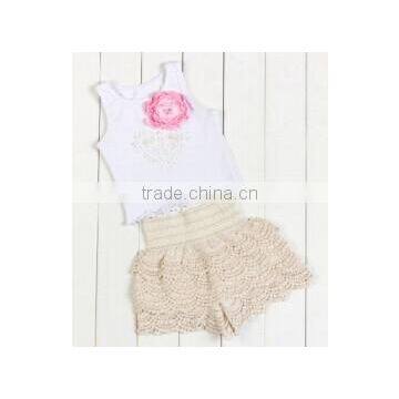 2017 High Quantity Baby Spring/summer Outfits Lace Petti Set photo-3