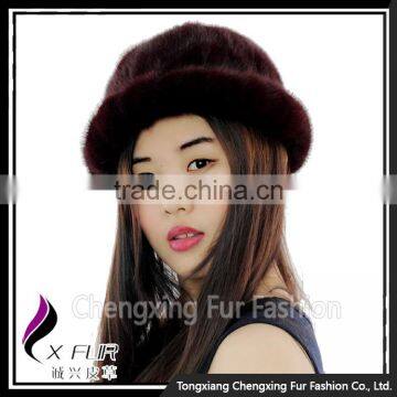 CX-C-197B Wholesale Price In Stock New Style Excellent Real Mink Fur Cap Hat photo-4