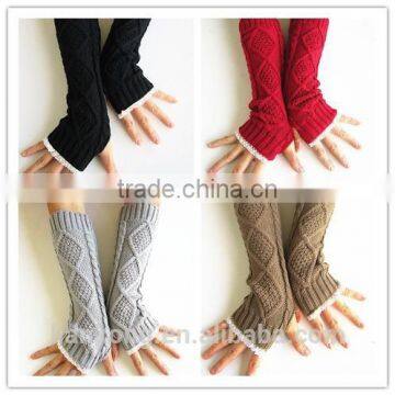 Wholesale knitting pattern women fingerless gloves