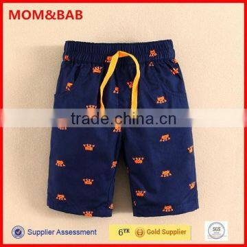 Design Crab Boys Pants Supplier 2015 Summer mom and bab Kids Clothing Wholesale