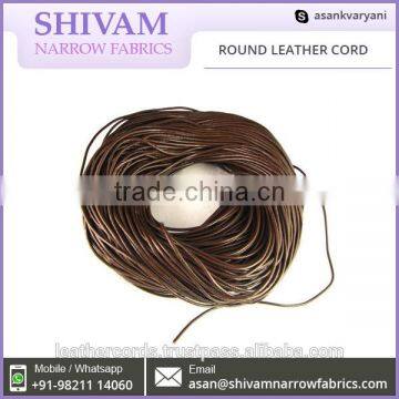 3mm Multi Clolour Nackware, Fashionable, Multiple Use Round Leather Cord