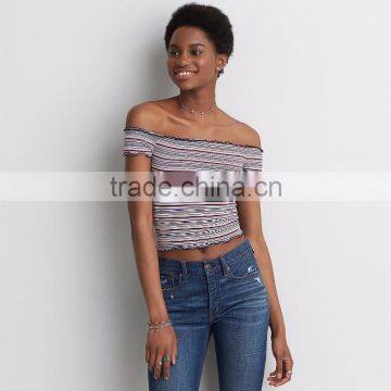 MGOO Wholesale Wrapped Chest Women Tunic Tops Stripe Printing Hot Girls Sexy Tank Top photo-2
