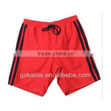 40% Cotton 60% Polyester Mecerized Fcericedabric Men's Sports Beach Short Pants with Contrast Color Stripe