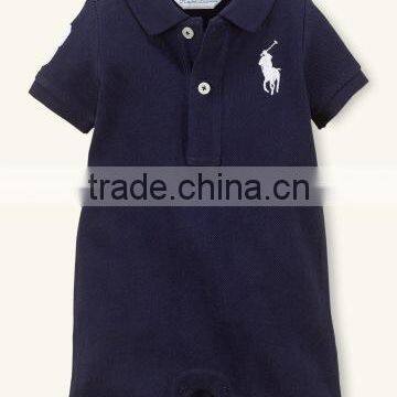 Many Colors Small Lapel Short Sleeve Baby Boy Apparel Clothes Set Romper photo-6