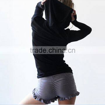 High Quality Custom 100% Cotton Exercise Gym Plain Hoodie With Glove photo-6