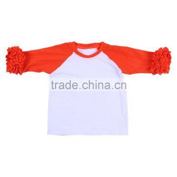 Wholesale Icing Raglan Shirts Baseball Raglan Halloween Baby Ruffle Raglan Shirt