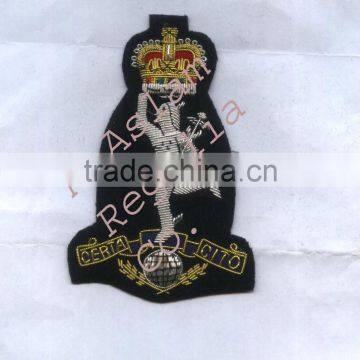 Hand Embroidery Royal Signals Badge Bullion Wire