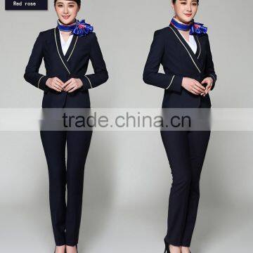 Juqian OEM Factory Price Air Hostess Costume Cotton Asia Air Hostess Airline Flight Attendants Uniforms Wholesale photo-6