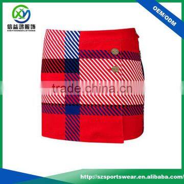 Custom Brand Quality Contrast Color Quick Dry Ladies Sports Skirt, Golf Short Skirt