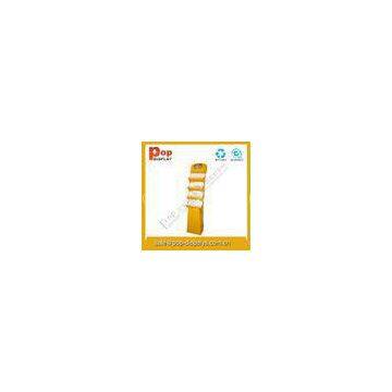 Yellow Display Stands / Racks Retail And Foldable For Floor