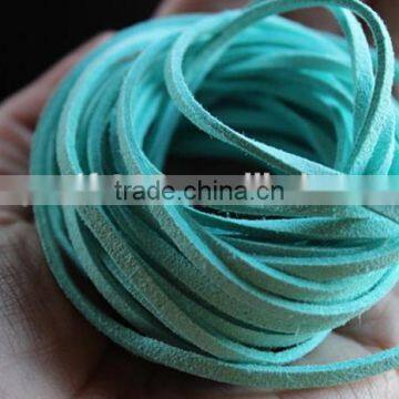 3mm wide aqua faux suede cord For Bracelet & Necklace DIY Jewelry Accessory