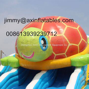 0.55MM Plato PVC Giant Commercial Sea Turtle Inflatable Water Slide For Kids photo-3
