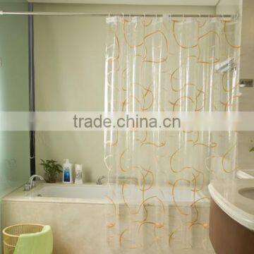 High quality transparent hotel shower curtain