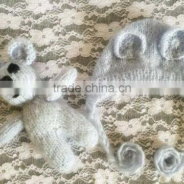 Crochet Baby Bear Hat and toys set Baby Bear Toys for Photography Props