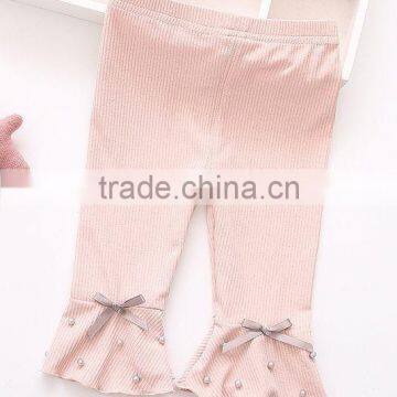 Wholesale child pants girls knit leggings newest 100% cotton girls leggings