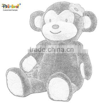 Aipinqi CMYE03 Grey Monkey Plush Toy