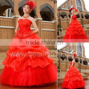 new style red princess ball gown wedding dresses GP049