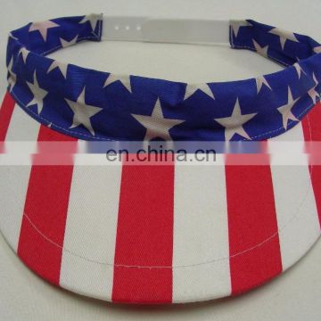 Print flag logo new design cotton sun visor hat cap