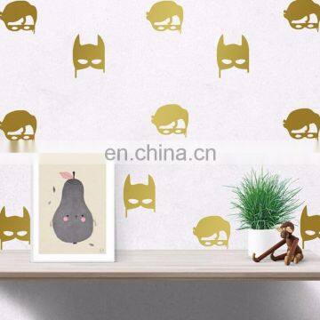 Superhero Mask Ins Style Vinyl Mini Wall Sticker Children Room Home Decoration Mural Roon Decal