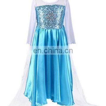 Kids Girls Dresses Elsa Frozen dress costume Princess party dresses FC003