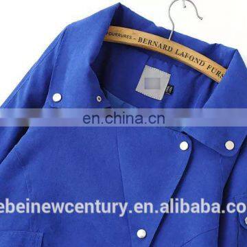 2015 Dress for Women Europe American Fashion Causal Lady Trench Coat Lapels New Pure Color Patch Pocket Personality Wind Jacket photo-5