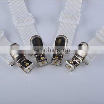 4-Piece Adjustable Bed Corner Holder Elastic Suspenders Clips photo-3