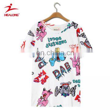 China manufacture animal pattern short sleeves cotton tshirt for young children