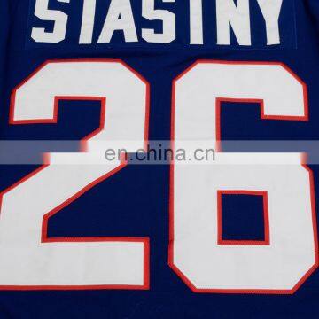 Customized Blue Quebec Team Jersey Hockey Jersey Support Embroidery/sublimation/printing photo-3