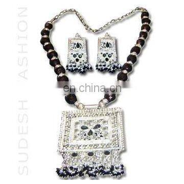 black beads necklace