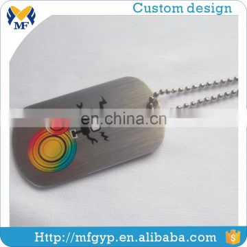 Printing custom logo stainless soccer dog tag