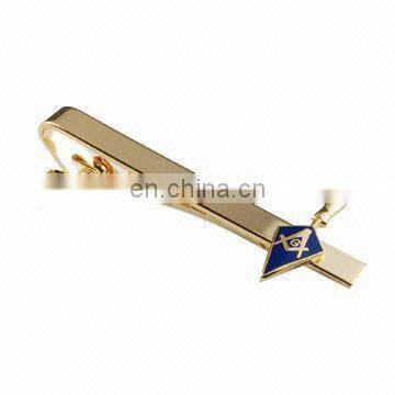 Promotion High Quality Metal HARD ENAMEL BLUE LOGO TIE BAR