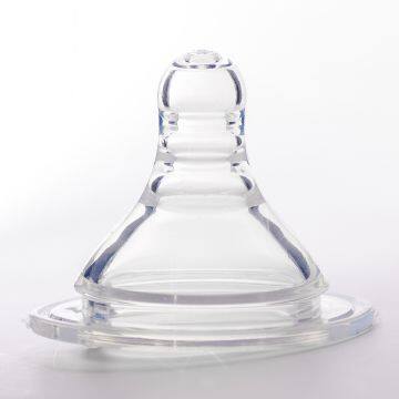 Food Grade BPA Free Silicone Baby Milk Feeding Bottle Nipple for Wide Caliber Bottle