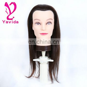 Special 100% human hair training head for hairdressing school