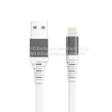 Metal flat lightning cable for iPhone X and iPad mini and iPad Air with C48B connector