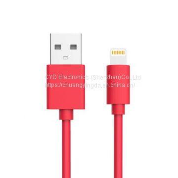 USB to Lightning Cable for iPhone/iPad/iPod, with Various Colors, MFi Licensed