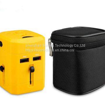 hot selling UAE travel adapter with 2 USB universal adapter all in one power adaptor for medicine gifts