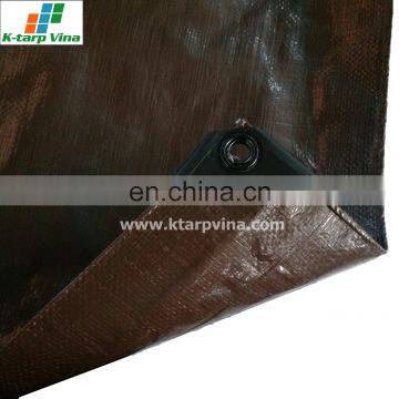 PE TARPAULIN # CANVAS # BROWN COLOR # 150 GSM # FULL REINFORCEMENTS photo-2