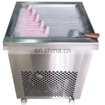 Double Square Pan Or Round Pan Thailand Fried Ice Cream Roll Machine Fried Ice Cream Machine