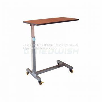 AG-OBT006 Height Adjustable Wooden Dining Board Hospital Furniture Over Bed Table