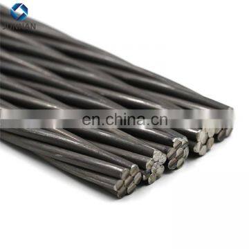 High tension high carbon prestressing steel cable 7 wire pc strands for bridge