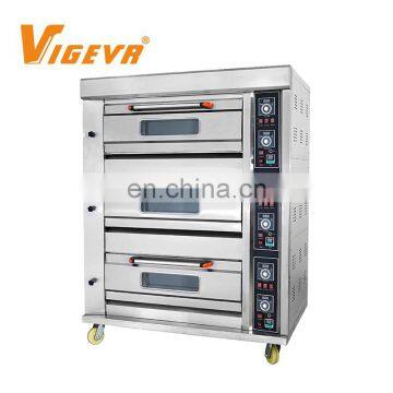 Industrial Bakery Machine Cake Bread Pizza Baking 3 Deck Gas Oven Prices photo-2