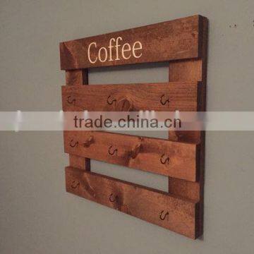 Custom Coffee Mug Wooden Holder,wood Coffee Cup Display Racks photo-4