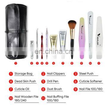 New Venalisa Manicure Tool Set Nail File Stainless Steel Dead Skin Scissor Dead Skin Fork Manicure Remover Nail Brush Tools Set photo-3