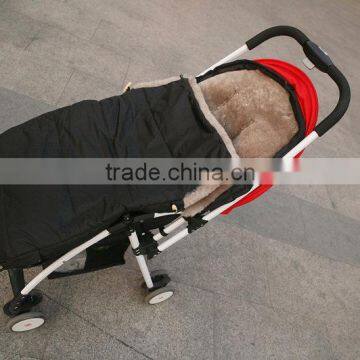 wholesale sheepskin stroller baby winter sleeping bag/footmuff, baby stroller footmuff