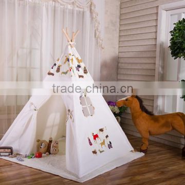 100% Cotton Beautiful and cute kids Teepee tent indoor and outdoor tipi tent