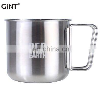 420ml Camper Series Single Wall Laser Logo Coffee Cold Stainless Steel Mug photo-2